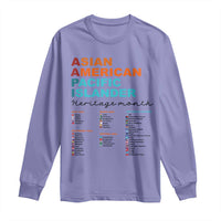 AAPI Heritage Month Long Sleeve Shirt Asian American and Pacific Islander Countries Pride