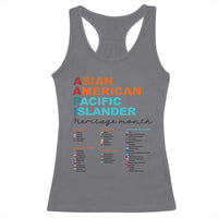 AAPI Heritage Month Racerback Tank Top Asian American and Pacific Islander Countries Pride