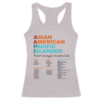 AAPI Heritage Month Racerback Tank Top Asian American and Pacific Islander Countries Pride