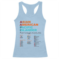 AAPI Heritage Month Racerback Tank Top Asian American and Pacific Islander Countries Pride