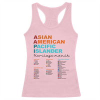 AAPI Heritage Month Racerback Tank Top Asian American and Pacific Islander Countries Pride