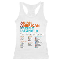 AAPI Heritage Month Racerback Tank Top Asian American and Pacific Islander Countries Pride