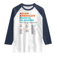 AAPI Heritage Month Raglan Shirt Asian American and Pacific Islander Countries Pride