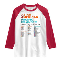 AAPI Heritage Month Raglan Shirt Asian American and Pacific Islander Countries Pride