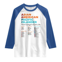 AAPI Heritage Month Raglan Shirt Asian American and Pacific Islander Countries Pride