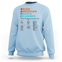 AAPI Heritage Month Sweatshirt Asian American and Pacific Islander Countries Pride
