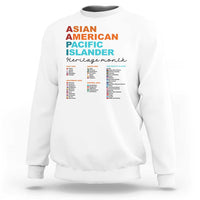 AAPI Heritage Month Sweatshirt Asian American and Pacific Islander Countries Pride