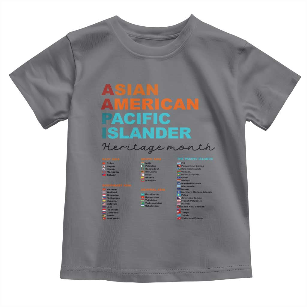 AAPI Heritage Month Toddler T Shirt Asian American and Pacific Islander Countries Pride