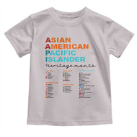 AAPI Heritage Month Toddler T Shirt Asian American and Pacific Islander Countries Pride