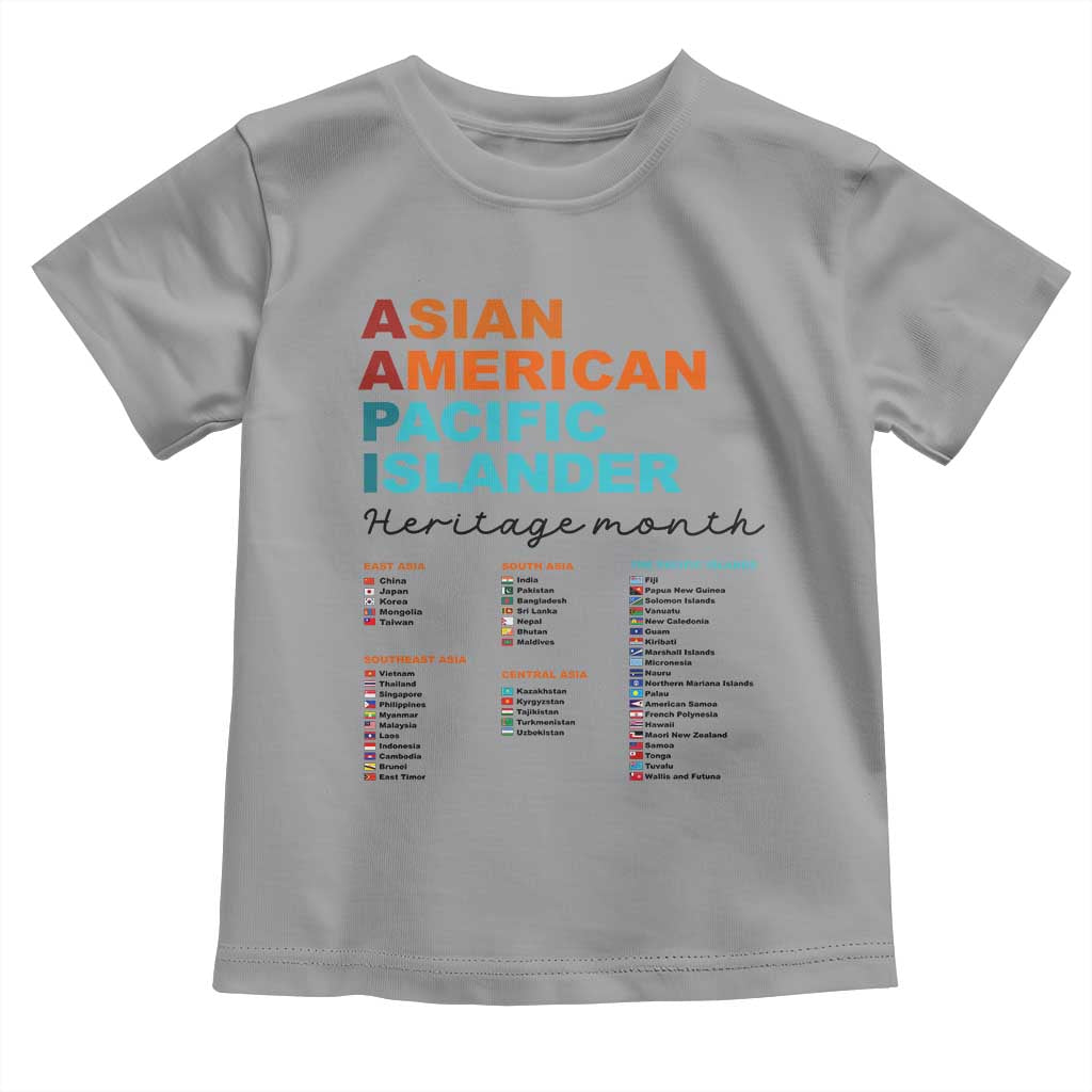 AAPI Heritage Month Toddler T Shirt Asian American and Pacific Islander Countries Pride