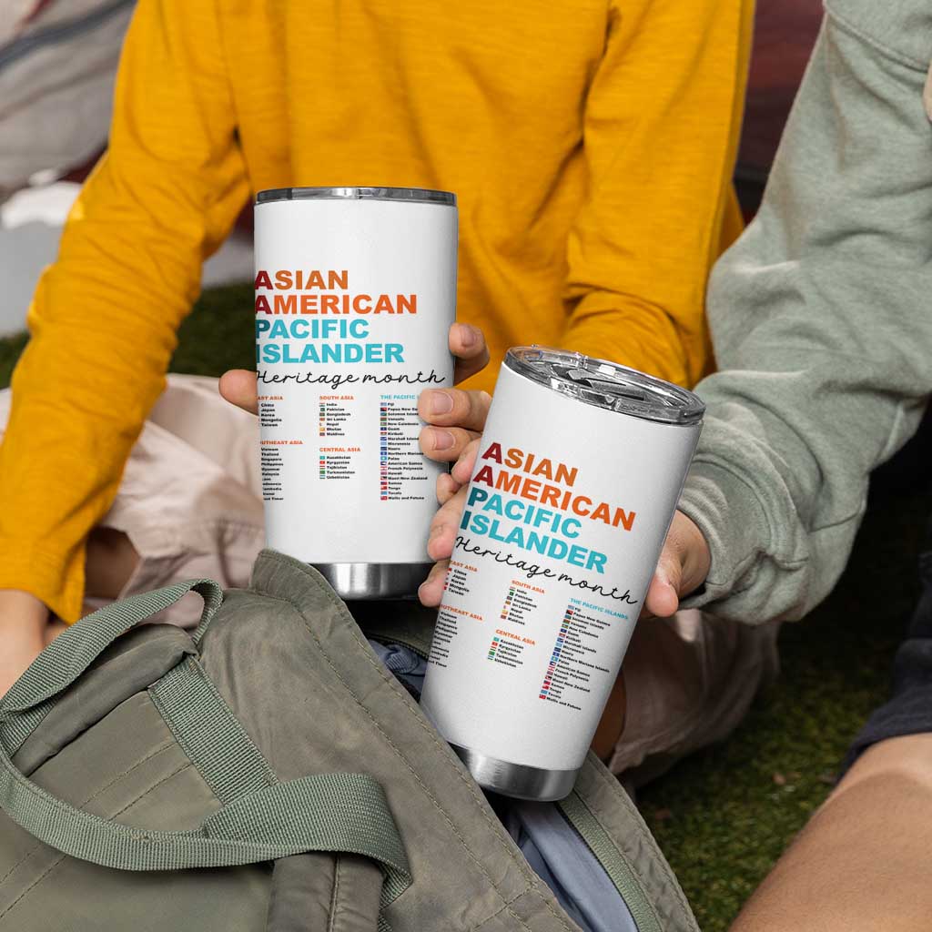 AAPI Heritage Month Tumbler Cup Asian American and Pacific Islander Countries Pride