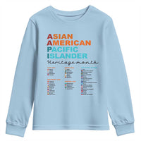 AAPI Heritage Month Youth Sweatshirt Asian American and Pacific Islander Countries Pride