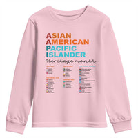 AAPI Heritage Month Youth Sweatshirt Asian American and Pacific Islander Countries Pride