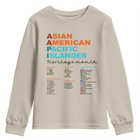 AAPI Heritage Month Youth Sweatshirt Asian American and Pacific Islander Countries Pride
