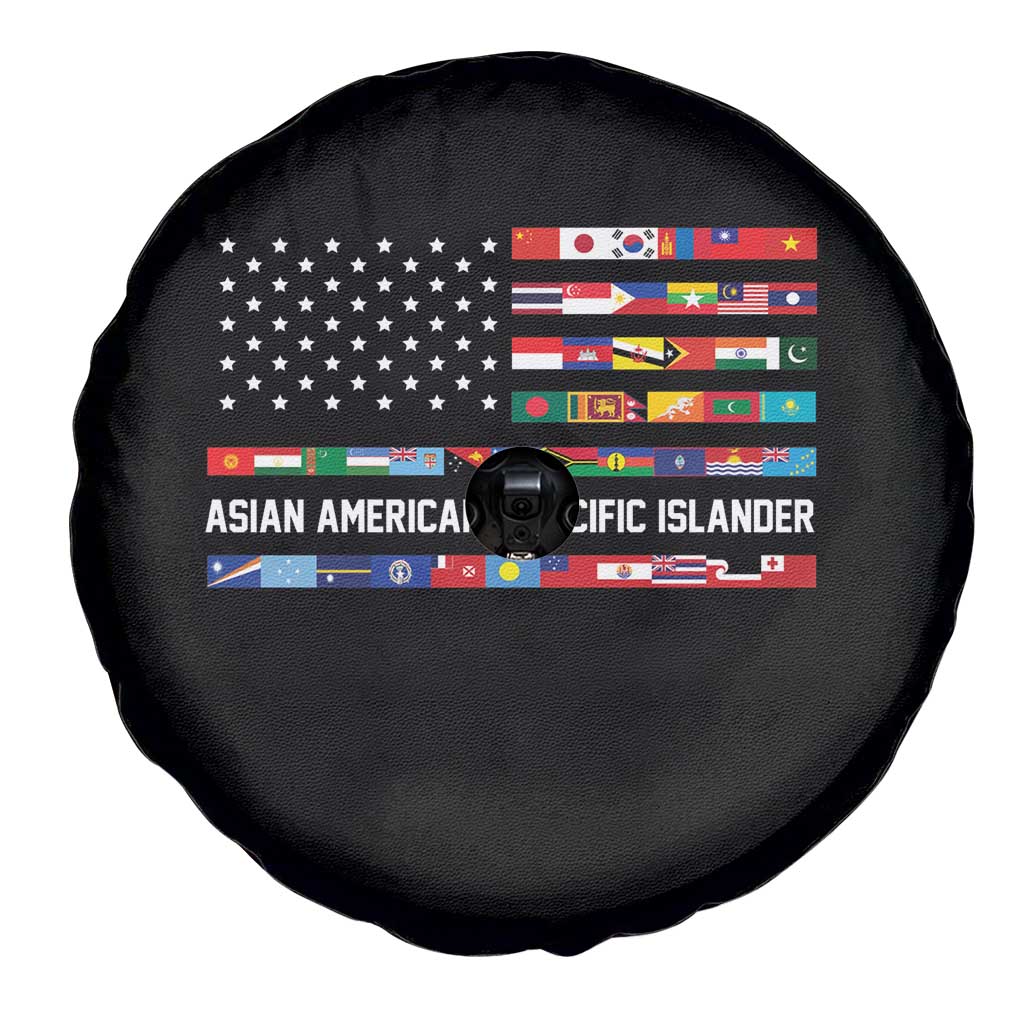AAPI Heritage Month Spare Tire Cover Asian American and Pacific Islander USA Flag
