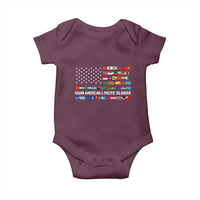 AAPI Heritage Month Baby Onesie Asian American and Pacific Islander USA Flag
