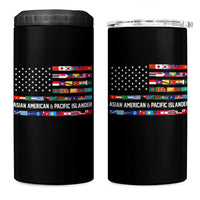 AAPI Heritage Month 4 in 1 Can Cooler Tumbler Asian American and Pacific Islander USA Flag