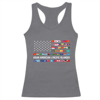 AAPI Heritage Month Racerback Tank Top Asian American and Pacific Islander USA Flag