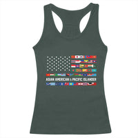 AAPI Heritage Month Racerback Tank Top Asian American and Pacific Islander USA Flag