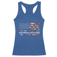 AAPI Heritage Month Racerback Tank Top Asian American and Pacific Islander USA Flag
