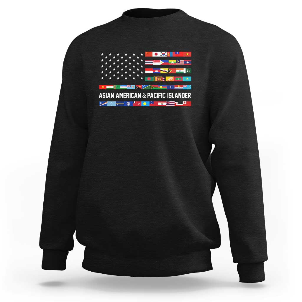 AAPI Heritage Month Sweatshirt Asian American and Pacific Islander USA Flag