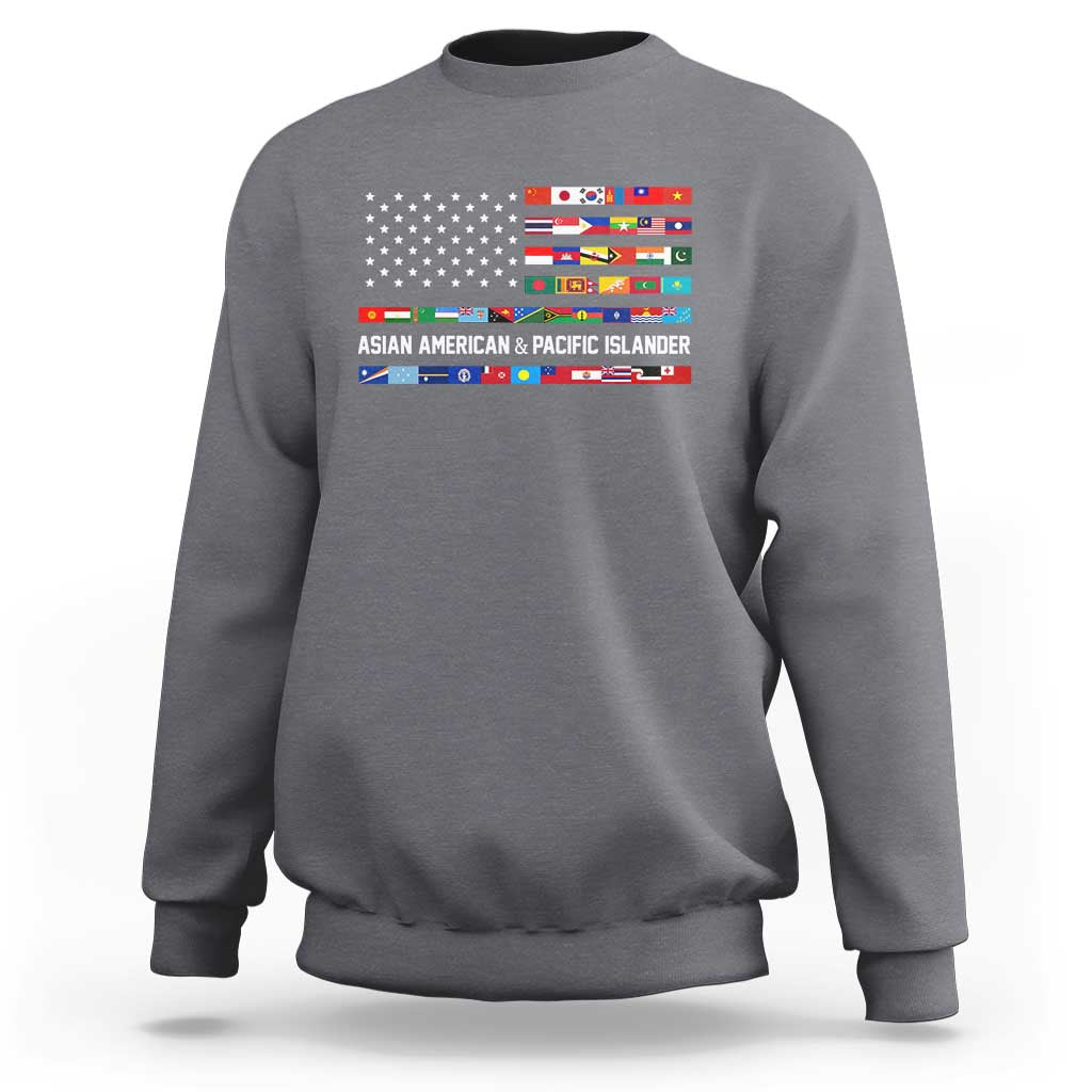 AAPI Heritage Month Sweatshirt Asian American and Pacific Islander USA Flag