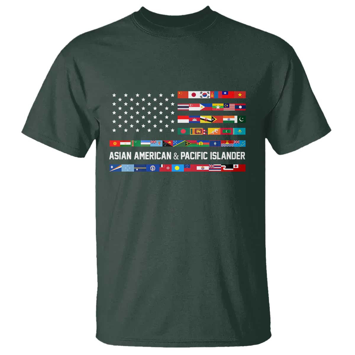 AAPI Heritage Month T Shirt Asian American and Pacific Islander USA Flag