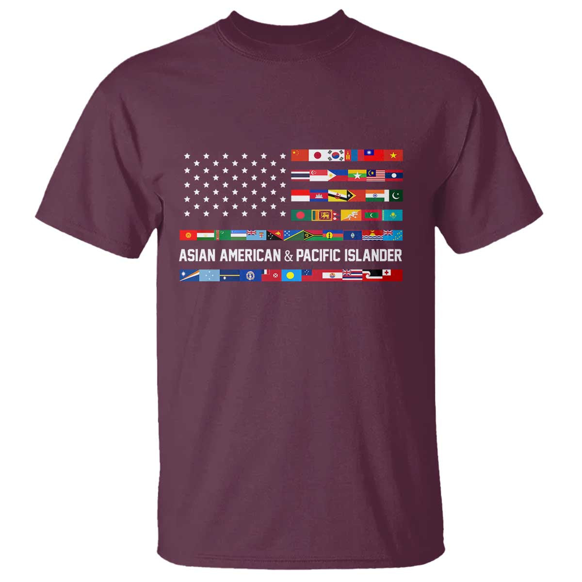AAPI Heritage Month T Shirt Asian American and Pacific Islander USA Flag