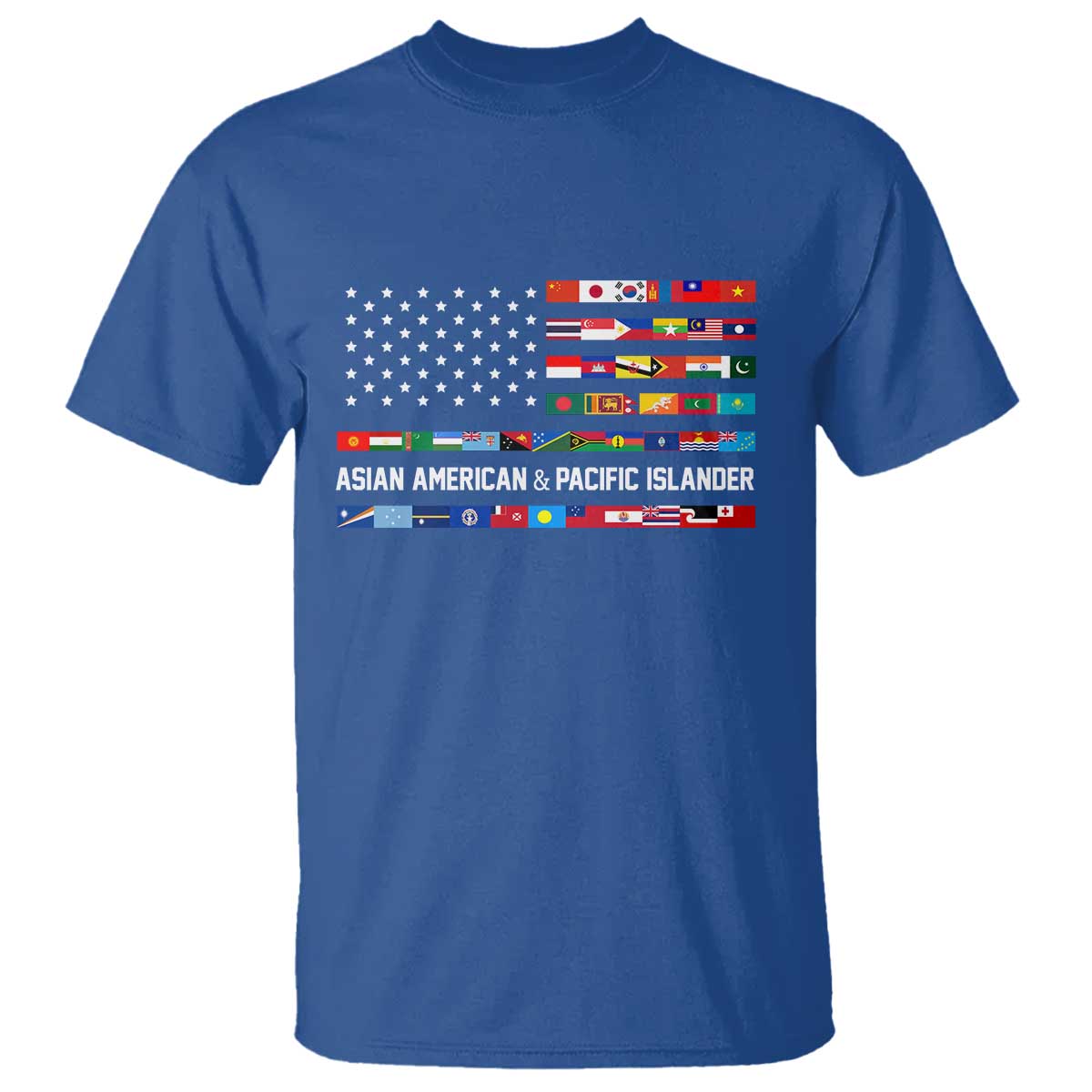 AAPI Heritage Month T Shirt Asian American and Pacific Islander USA Flag