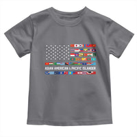 AAPI Heritage Month Toddler T Shirt Asian American and Pacific Islander USA Flag