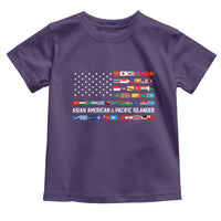 AAPI Heritage Month Toddler T Shirt Asian American and Pacific Islander USA Flag