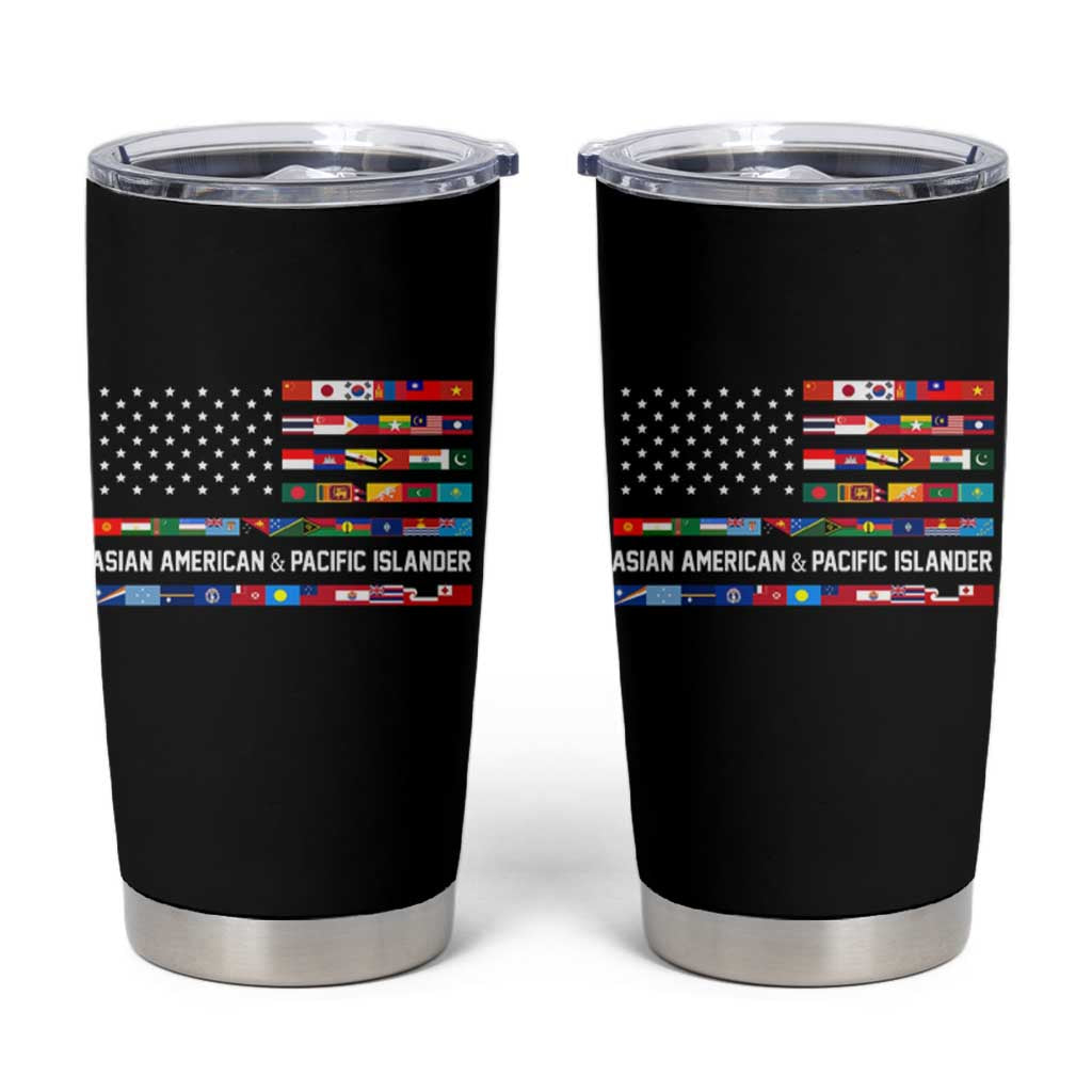 AAPI Heritage Month Tumbler Cup Asian American and Pacific Islander USA Flag
