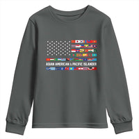 AAPI Heritage Month Youth Sweatshirt Asian American and Pacific Islander USA Flag