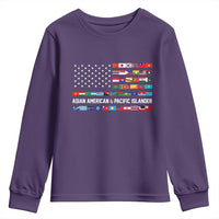 AAPI Heritage Month Youth Sweatshirt Asian American and Pacific Islander USA Flag