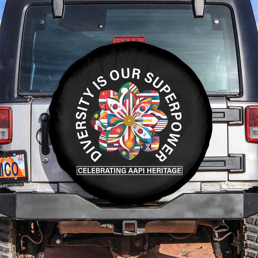 AAPI Heritage Month Spare Tire Cover Diversity Is Our Superpower Asian American and Pacific Islander