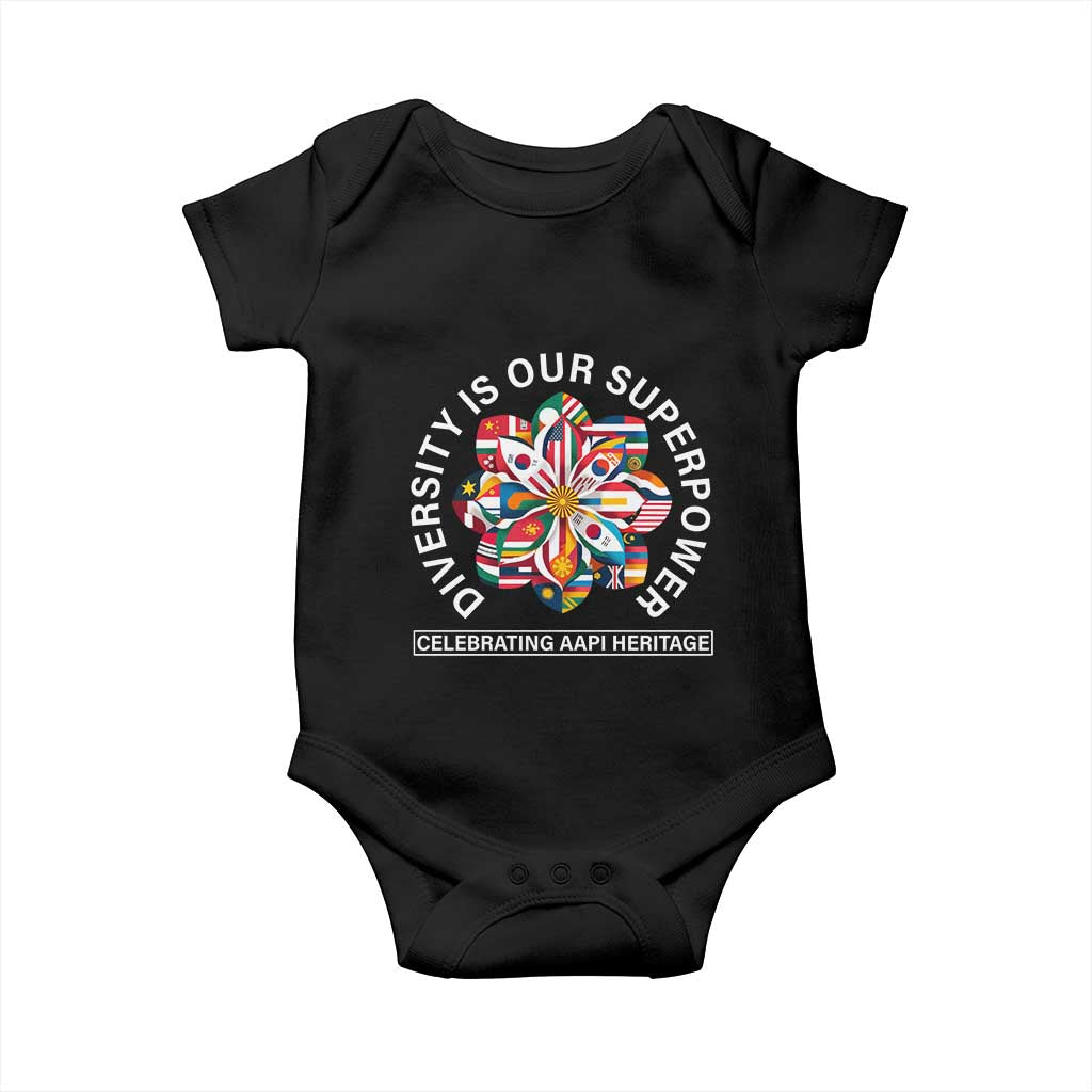 AAPI Heritage Month Baby Onesie Diversity Is Our Superpower Asian American and Pacific Islander
