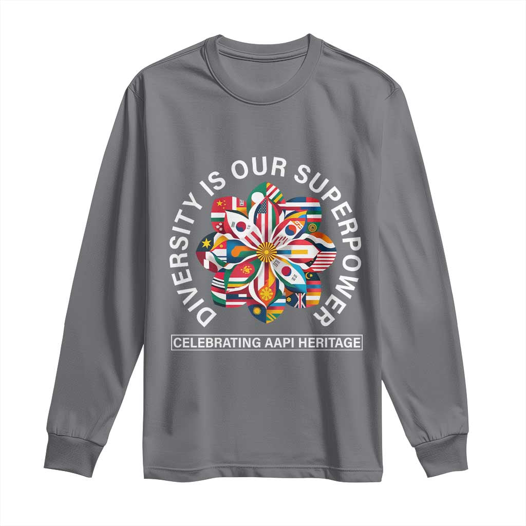 AAPI Heritage Month Long Sleeve Shirt Diversity Is Our Superpower Asian American and Pacific Islander