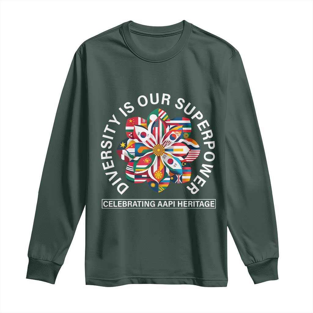AAPI Heritage Month Long Sleeve Shirt Diversity Is Our Superpower Asian American and Pacific Islander