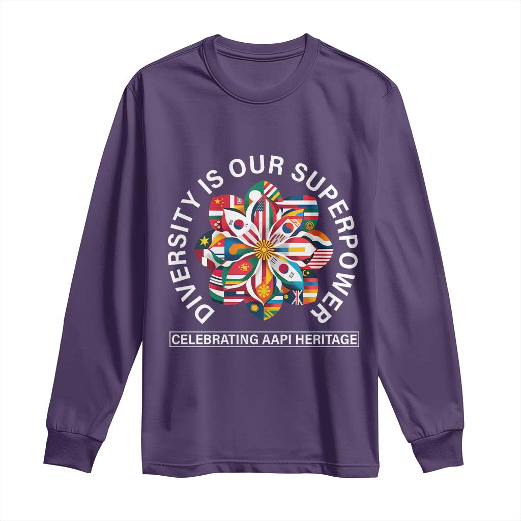 AAPI Heritage Month Long Sleeve Shirt Diversity Is Our Superpower Asian American and Pacific Islander