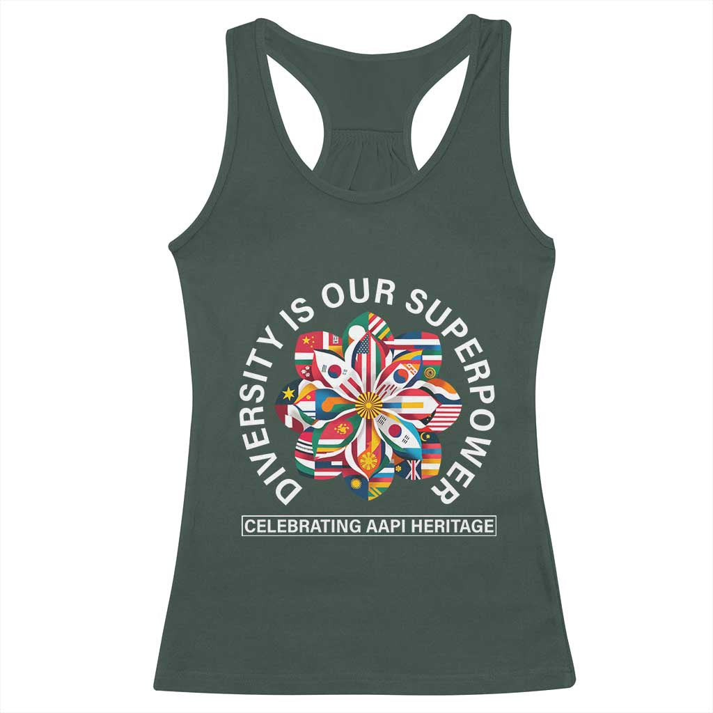AAPI Heritage Month Racerback Tank Top Diversity Is Our Superpower Asian American and Pacific Islander