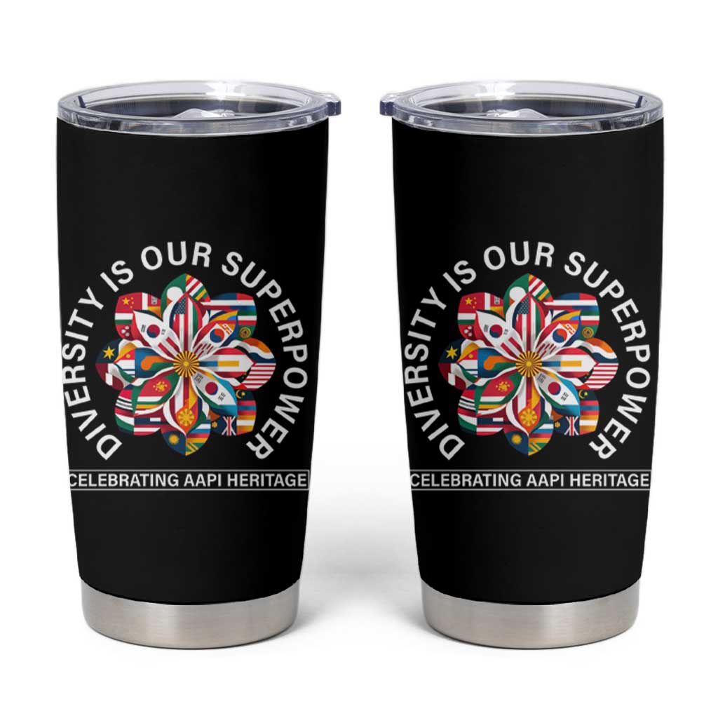 AAPI Heritage Month Tumbler Cup Diversity Is Our Superpower Asian American and Pacific Islander