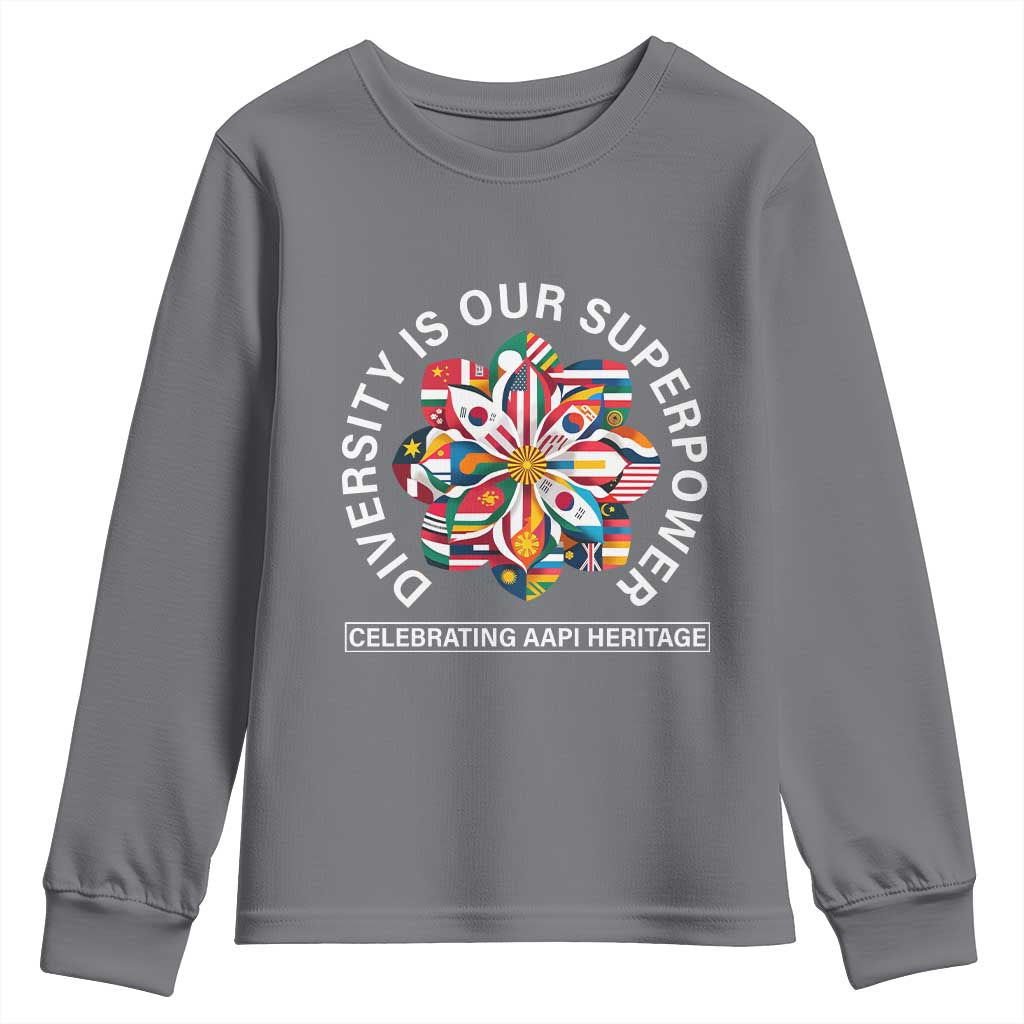 AAPI Heritage Month Youth Sweatshirt Diversity Is Our Superpower Asian American and Pacific Islander