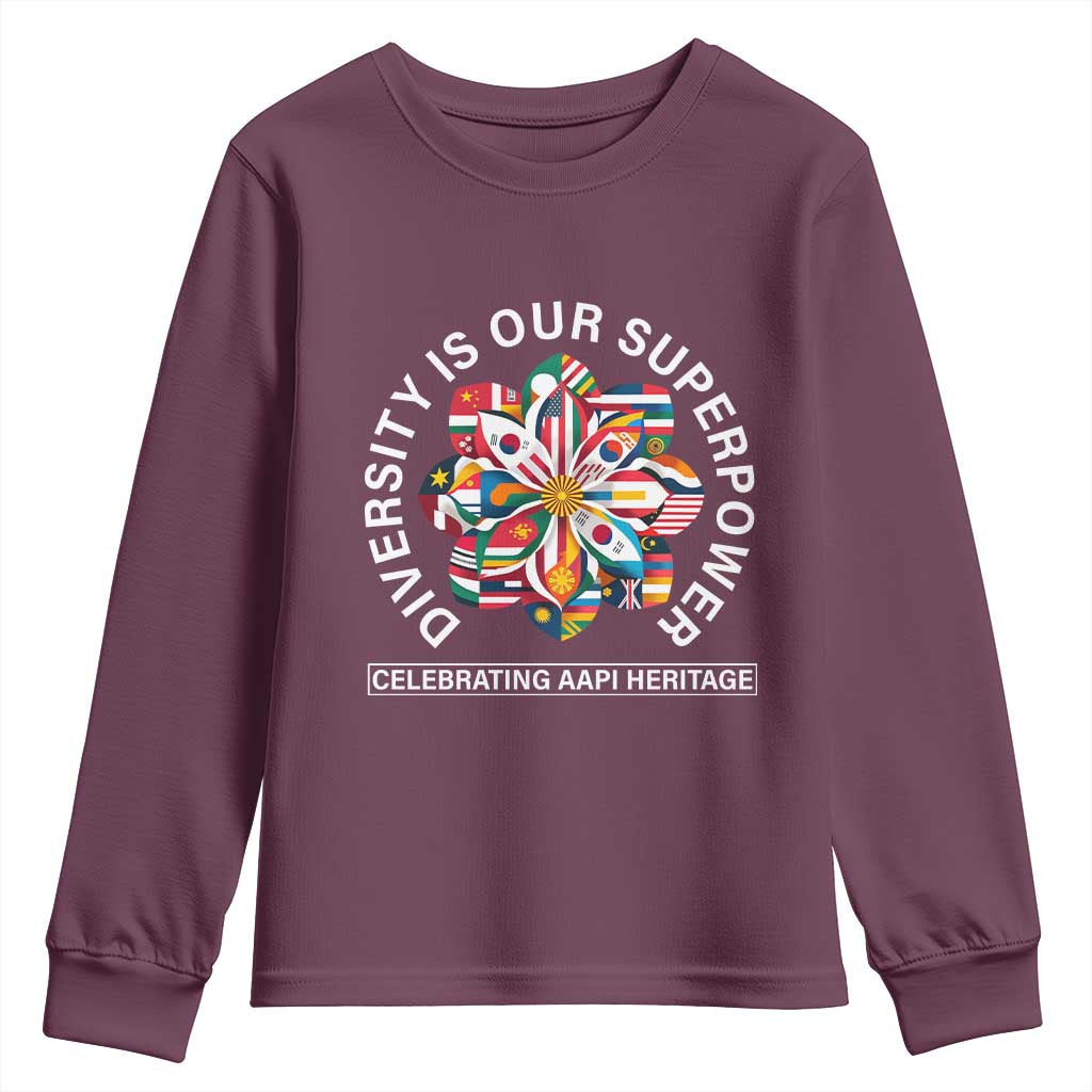 AAPI Heritage Month Youth Sweatshirt Diversity Is Our Superpower Asian American and Pacific Islander
