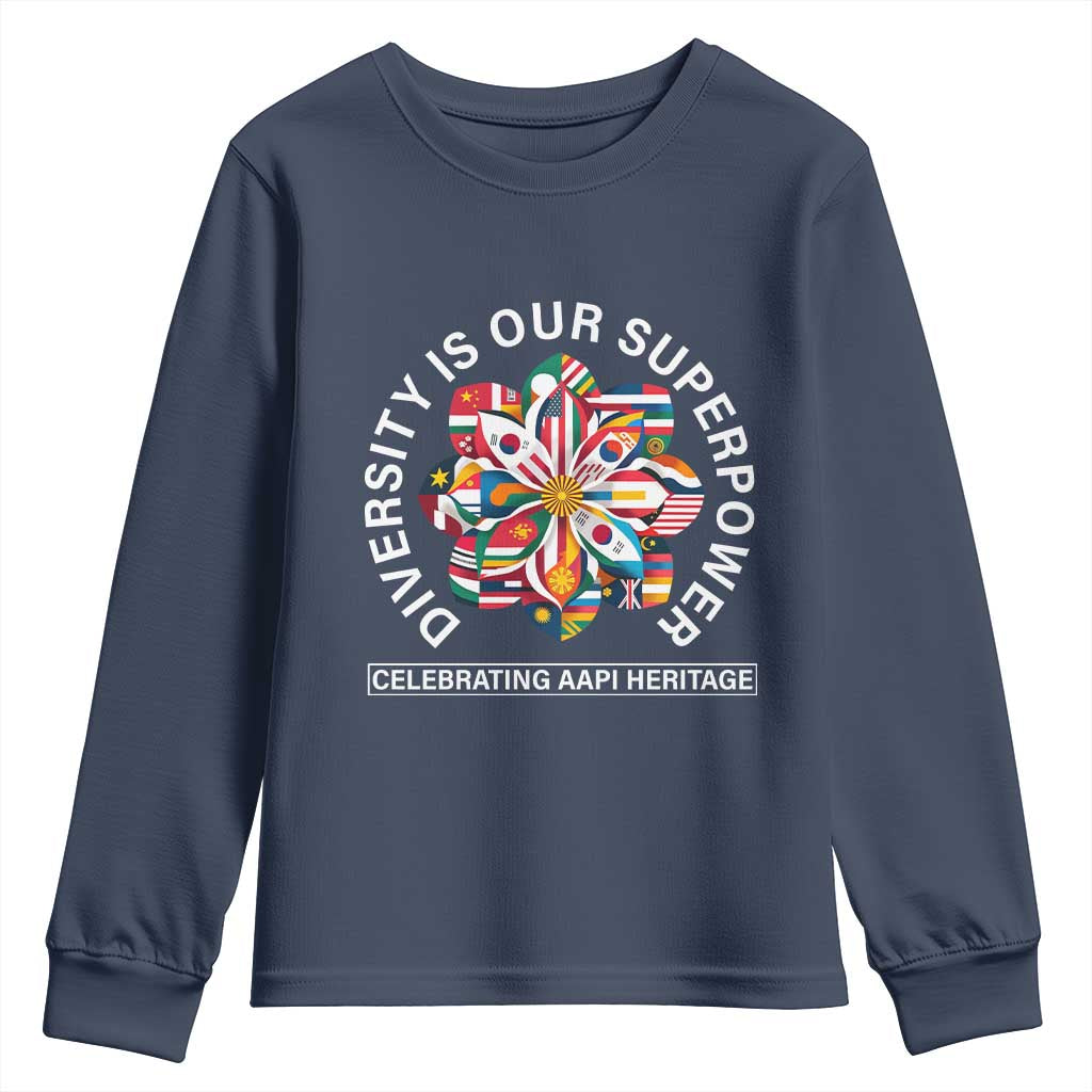 AAPI Heritage Month Youth Sweatshirt Diversity Is Our Superpower Asian American and Pacific Islander