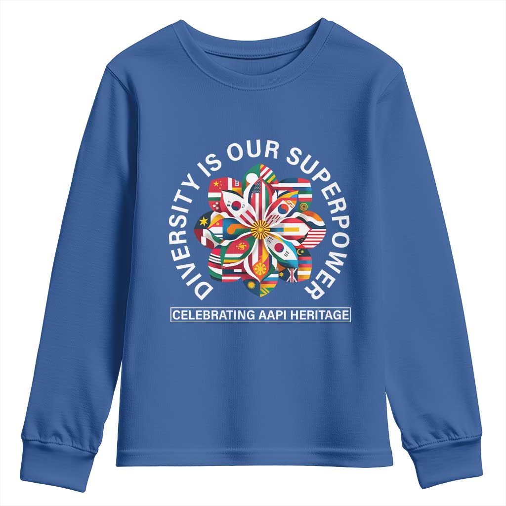 AAPI Heritage Month Youth Sweatshirt Diversity Is Our Superpower Asian American and Pacific Islander