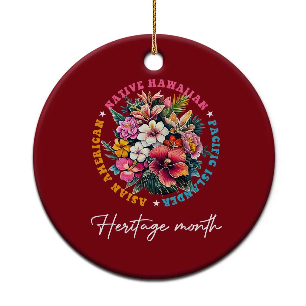 AAPI Heritage Month Ceramic Ornament Asian American Native Hawaiian Pacific Islander Vintage - Wonder Print Shop