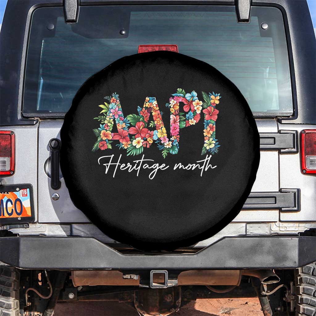 AAPI Heritage Month Spare Tire Cover Retro Elegant Floral Asian American Pacific Islander
