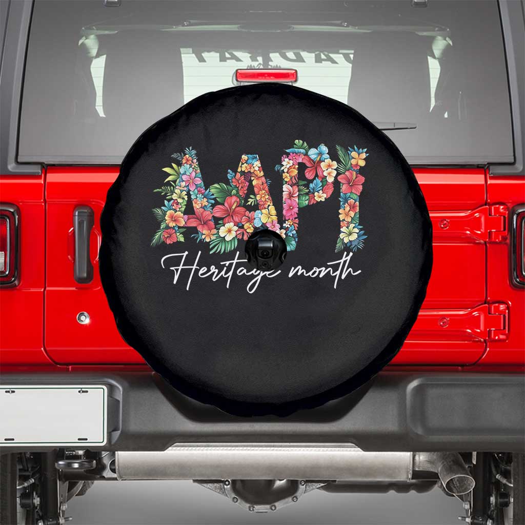 AAPI Heritage Month Spare Tire Cover Retro Elegant Floral Asian American Pacific Islander