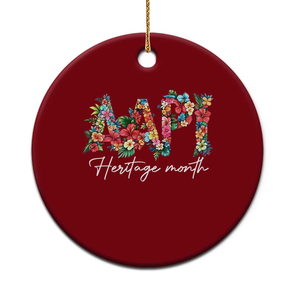 AAPI Heritage Month Ceramic Ornament Retro Elegant Floral Asian American Pacific Islander - Wonder Print Shop