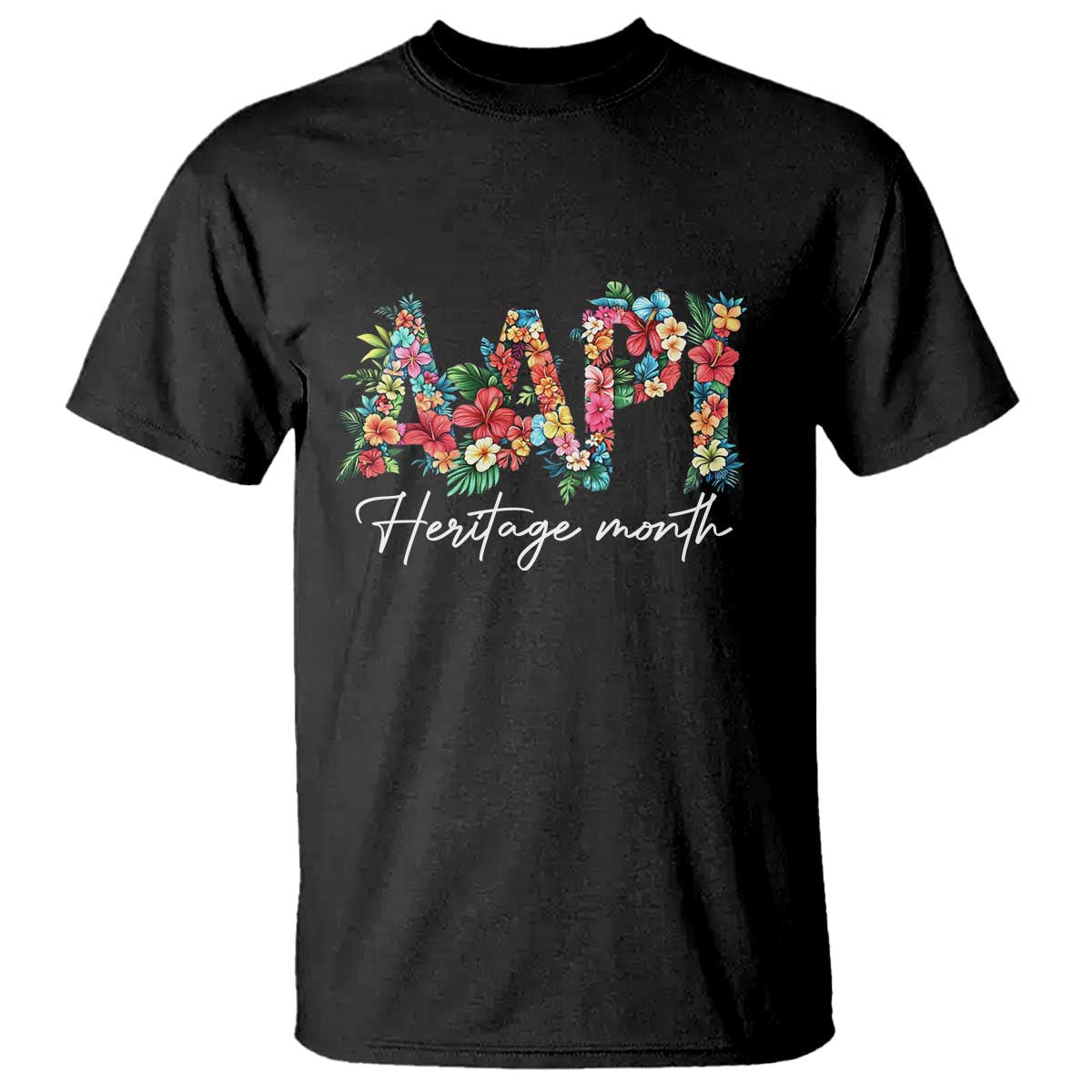 AAPI Heritage Month T Shirt Retro Elegant Floral Asian American Pacific Islander